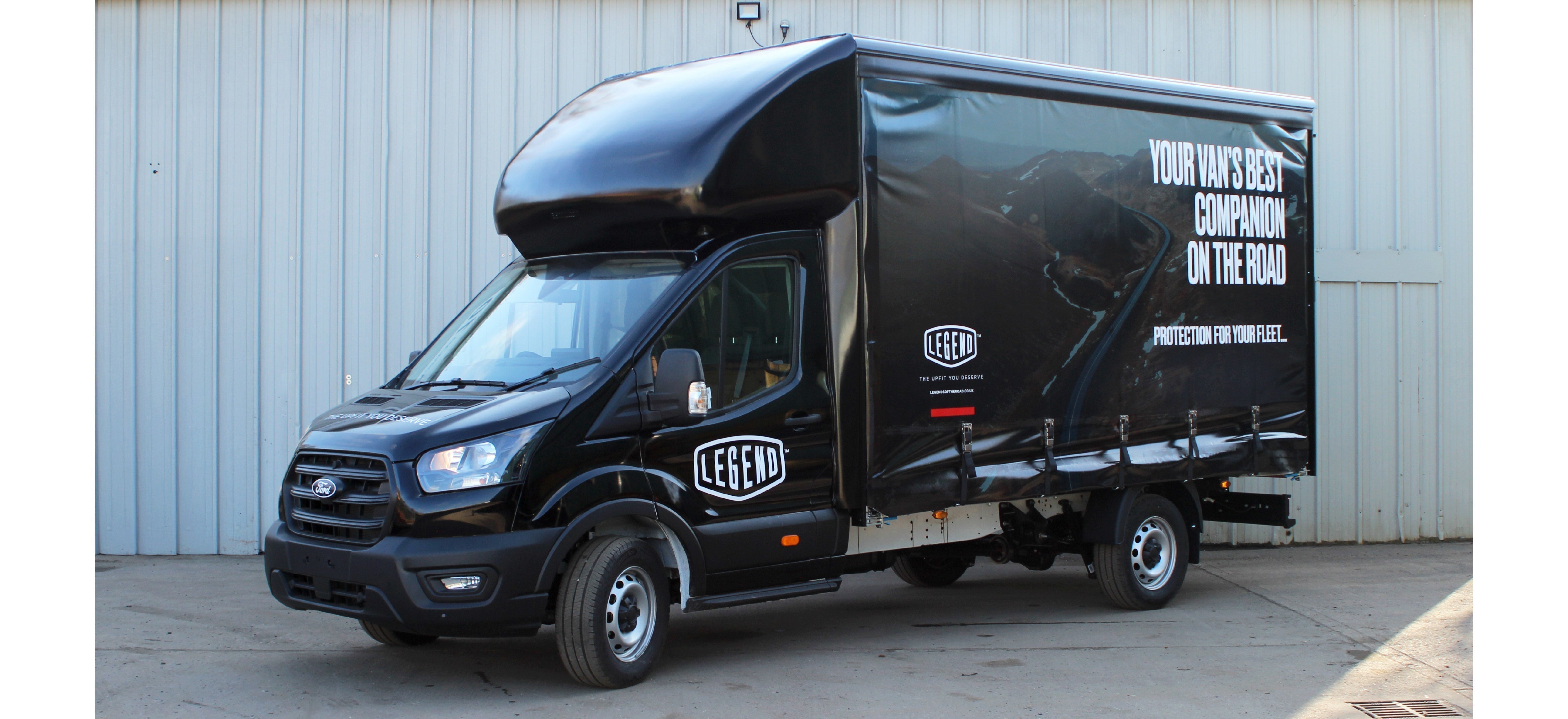 Legend Fleet Solutions – Bespoke Black Curtainside Luton Van Conversion
