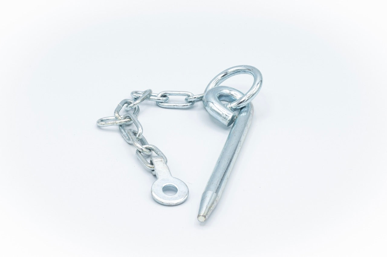 Round Cotter & Chain 98Mm X 10mm Dia Zinc Plated Finish