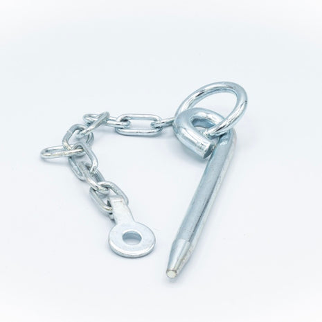 Round Cotter & Chain 98Mm X 10mm Dia Zinc Plated Finish